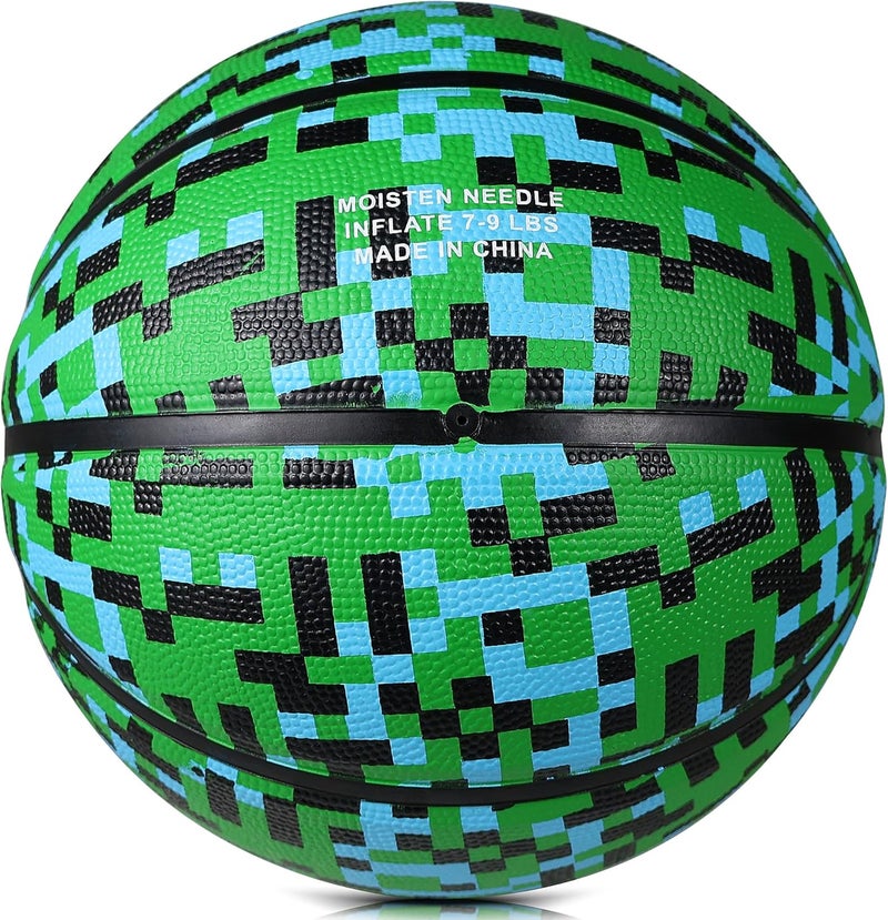 PECOGO Official Rubber Basketball Outdoor Indoor Mens Basketball Ball Size 3/4/5/6/7 for Kids Youth Teen Boys and Girls Gift Ideas(Without Pump) - Image 3